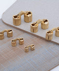 Brass Barrel Hidden Cabinet Hinges 12mm Diameter 180 Degree Opening Concealed Hardware Four Pack Durable Solid Brass