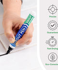 Hand using Black Grout Pen For Tile Waterproof Paint Marker DIY Friendly Tile Grout Colorant And Sealer Narrow 5Mm Tip