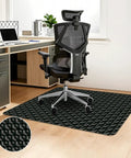 48 By 36 Inch Office Chair Mat For Hardwood Floors With 3D Pattern PVC Heavy Duty Floor Protector For Rolling Chairs Easy Glide And Clean Surface Under Desk Mat For Home And Office Use