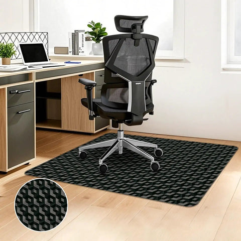 48 By 36 Inch Office Chair Mat For Hardwood Floors With 3D Pattern PVC Heavy Duty Floor Protector For Rolling Chairs Easy Glide And Clean Surface Under Desk Mat For Home And Office Use