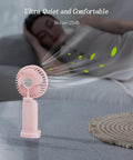 Portable Personal Fan With 4200mAh Battery And Digital Display 5 Speed Settings For Outdoor And Indoor Use Foldable 3 In 1