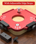 Heavy Duty Aluminum Router Corner Radius Templates For Smooth Woodworking Edges And Dead On Arc Cuts DIY Edge Profiler Jig with adjustable edge stops.
