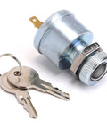 Universal EZGO Golf Cart Ignition Key Switch Starter With 2 Terminal Prongs, Fits 1981 To Present Electric And Gas EZGO Models, Includes 2 Keys