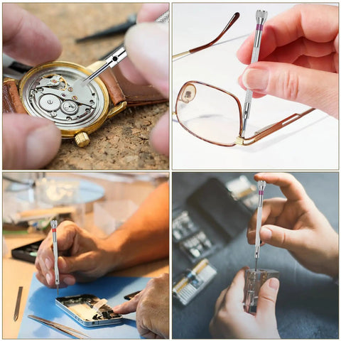 39 Piece Pro Grade Precision Watch Screwdriver Set repairing watch, glasses, electronics, and jewelry with micro drivers