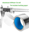 Aluminum foil duct tape roll, 2 in x 13 yd, silver with blue liner, high-temp heavy-duty.