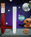 All In One 21 Piece Plastic Test Tubes Kit With Corks And Stand 10Ml Tubes for Halloween crafts with red liquid and pumpkin decoration