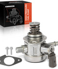 High Pressure Fuel Pump Direct Fit For Chevy Equinox Malibu Traverse Blazer Colorado GMC Terrain Buick Envision LaCrosse Regal Sportback Cadillac CT6 Regal TourX And More 2.0L 2.5L Engine with components in front view