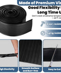 16ft black vinyl garage door bottom seal for Wayne Dalton 8000/9000 series; flexible weather stripping.