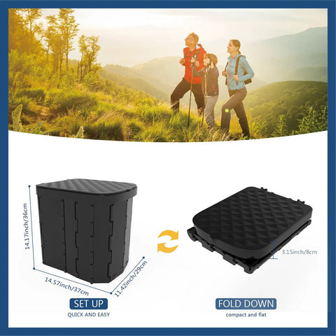 Dope Quality And Rock Solid XL Portable Folding Camping Toilet That Handles Four Hundred Pounds Better Than Any Other Gear Perfect For Adults And Kids Seeking Zero Fuss Tailgate Ready Outdoor Comfort Wherever You Roam