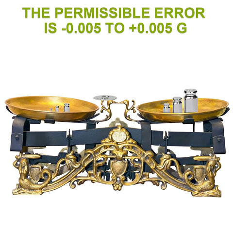 Antique balance scale with 7 Piece Calibration Weight Set For Digital Scales And Jewelry Scales 1g 2g 5g 10g 20g 50g 100g Carbon Steel Chrome Plated