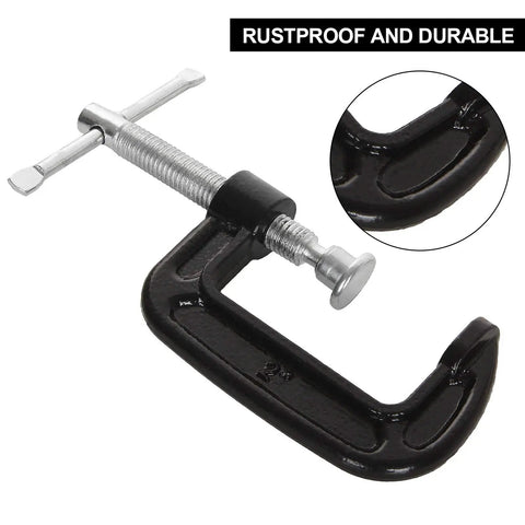 14 Pack 2 Inch C Clamps Malleable Iron Heavy Duty With Sliding Bar One And Three Eighths Inch Throat Depth Quick Grip For Woodworking Welding Automotive Repair Versatile Clamps For Diy Projects And Pro Shop Use