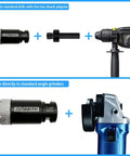 DKIBBITH dry diamond core drill bit, 1-3/8 in tile hole saw with 5/8-11 thread and 3/8 in hex shank adapter, front view