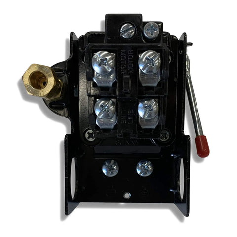 Beefy 25 Amp Pressure Switch For Air Compressors With 95 To 125 Psi Range And Four Port Connection Includes Unloader And On Off Lever