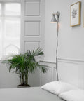 Plug In Or Hardwire Wall Sconce 2 In 1 Dimmer Backplate Matte Gray With Faux Wood Accents Black Fabric Cord Dimmable Wall Light