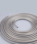 Stainless steel brake line hard tubing coil, 1/4 in diameter, 16 ft length