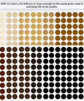 648 Piece Screw Hole Cover Sticker Set In 12 Colors, Adhesive PVC Caps For Wood Screws, Colorful Wall Cabinet And Desk Hole Plugs
