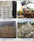 Heavy Duty Cargo Lifting Net 1.5x1.5m hoisting webbing, lifting goods, trees, and stones, 2 ton load capacity, reinforced design
