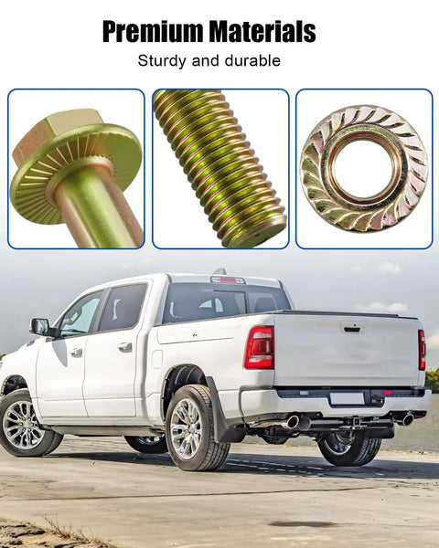 Jeep Ram 1500 Dakota Wagoneer Front Lower Shock Strut Clevis Bolts For Suspension Stability, heavy-duty steel bolts and washer