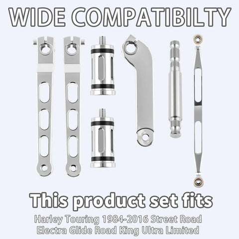 4 Piece Heel Toe Gear Shifter Lever Kit For Harley Touring 1984 2016 Street Glide Electra Glide Road King Ultra Limited Chrome