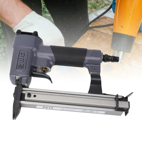 Sick Performance Pneumatic Brad Nailer for Woodworking Jobs showing ergonomic handle and viewing window for load checks.