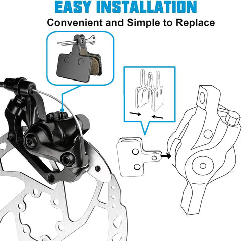 Dope Disc Brake Pads With Installation Tool For TRP Tektro Shimano, Semi Metallic Copper Fiber Pads For Quiet Braking