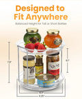 Oizeir clear two-tier lazy Susan organizer, rotating acrylic spice rack for kitchen storage