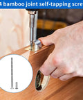 Totally Legit Heavy Duty M4x60mm Adjustable Cabinet Knob Screws With Sleeves Sleek Nickel Steel Corrosion Proof Furniture Hardware Custom Cut Length For Doors And Drawers in use while installing.