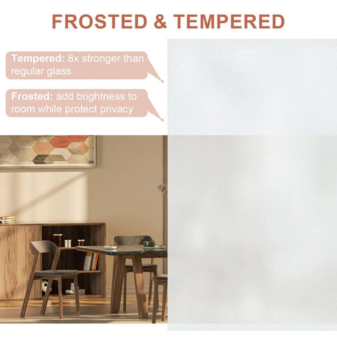 Frosted glass panel of 36x80 3 Lite Frosted Glass Bifold Closet Door Set With Hardware Kit, Pre-Assembled Interior Bi-Fold Doors.