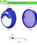 Replacement Filter Kit For Dyson DC25 Vacuum Ball Series With Washable Pre Motor Filter And HEPA Filter packaging size illustration