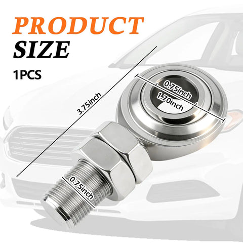 3/4 Inch Heim Joint Steering Shaft Kit With Right Hand Male Thread And 2 Nuts Beefed Up Heavy Duty Steel Rod End For Steering Systems Precision 0.75 Inch Bore Durable Off Road Car Accessory For Trucks And SUVs, metal joint with 0.75-inch bore and 3/4-16 RH thread