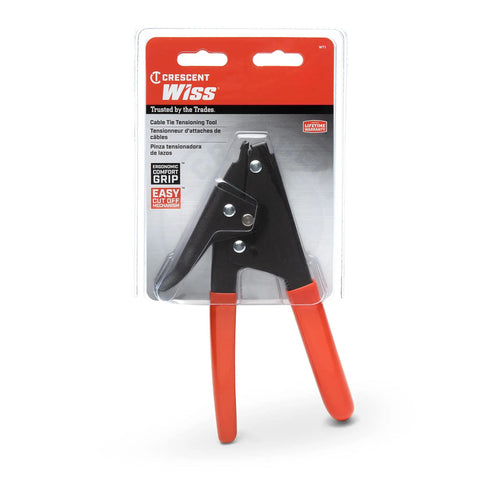 Cable Tie Tensioning Tool For Nylon Ties With Built In Cut Off And Ergonomic Handle Durable Hand Tool WT1 Seven And A Half Inch Red Built Tough For Quick Secure Installations in packaging