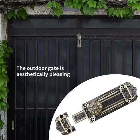 Bronze Slide Door Bolt Gate Security Lock Latch With Mounting Screws for Sliding Doors and Windows Tough As Nails Zinc Alloy