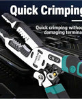 Close-up of CR-V cutter on 10 In 1 Wire Stripper Tool For Copper Aluminum And Steel Wires Heavy Duty Multifunction Cable