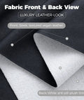 Beefed Up 1.8mm Faux Leather Keyboard Cover showing textured vegan leather front and white anti-pill lining back view