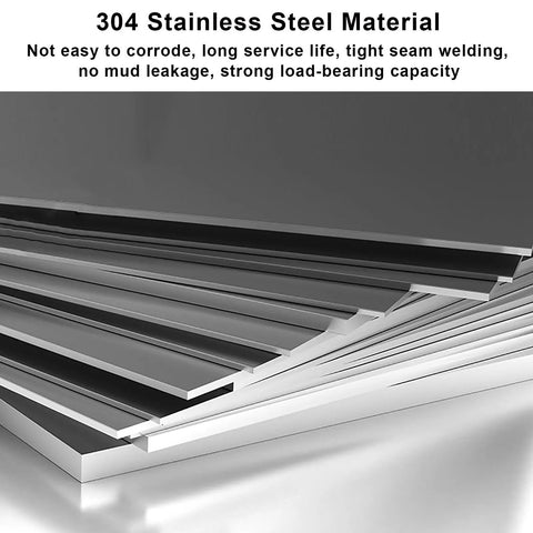 Stack of 304 stainless steel sheets showcasing material for lockable stainless steel inspection cover with frame.