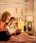Mother and daughter using tablet by Two Light Bedside Table Lamps With Rotary Switch 3 Way Dimmable Bedroom And Living Room Lighting