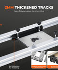 Heavy Duty Aluminum Router Sled For Slab Flattening 47 Inch 3 Axis Height Adjustable Wood Planing Jig with thickened tracks