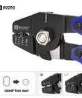 Pro Grade Fishing Crimping Tool Kit With Ten Point Six Inch Pliers And 140 Double Barrel Sleeves Up To 2.2mm Crimp, close-up view