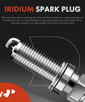 Iridium spark plug close-up, part of Mazda Ignition Coil Pack And Iridium Spark Plugs Set Of 4 For CX 5 CX 3 3 6 MX 5 Miata 2012 2021