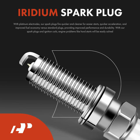 Iridium spark plug close-up, part of Mazda Ignition Coil Pack And Iridium Spark Plugs Set Of 4 For CX 5 CX 3 3 6 MX 5 Miata 2012 2021