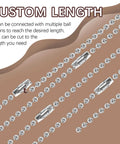 Custom length 300 Pcs Ball Chain Keychain Links 3.9 Inch Beaded Chains Nickel Plated Silver 2.4 Mm Ball Chains Bulk illustration