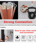 Five Pack Top Shelf Automotive Engine Grounding Straps Crafted From Flexible Copper Braid For Rock Solid Electrical Connections shown with connectors.