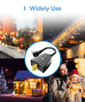 Outdoor Smart Plug With Voice Control And Hands Free Scheduling, Pairs With Siri, Alexa, Google Assistant, IP44, festive lighting