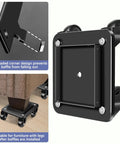 Heavy Duty 2000 Lbs Furniture Dolly Set Of 4 With Ball Bearing Casters showing baffles and supporting furniture leg