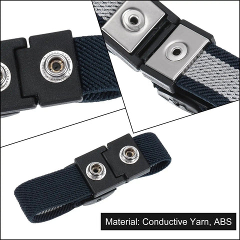 Three Pack Antistatic Wrist Straps Set, For ESD Protection, Dual Circuit Antistatic Bracelets With Adjustable Cords, Ground Yourself While Fixing Computers And Electronics, Deep Gray