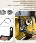 Two Set Heavy Duty Brake Pad Kit For 42 Inch Deck X Series Lawn Tractors Mowers 100 105 115 110 120 125 130 Includes GX20515