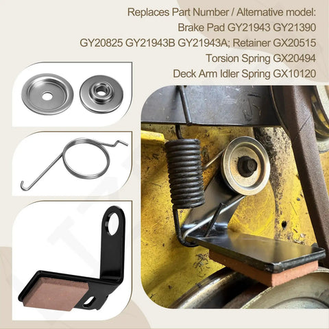 Two Set Heavy Duty Brake Pad Kit For 42 Inch Deck X Series Lawn Tractors Mowers 100 105 115 110 120 125 130 Includes GX20515