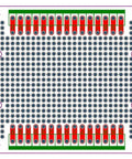 Top view of prototype board for DIY prototyping, fits DIN Rail Mounting Carrier Housing, PCB Size 77.4mm x 72mm, 1.6mm FR-4 material