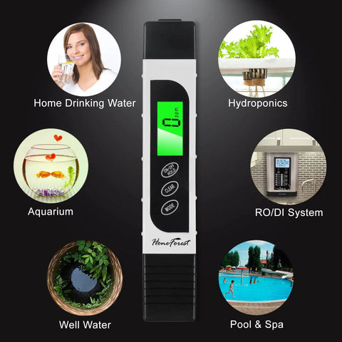 Top Rated Digital TDS Meter Water Tester With EC And Temperature Readouts In F And C For Drinking Water RO And DI Systems Aquariums Titanium Probe 0 To 9990 Ppm Ultra Accurate And Reliable