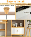 Grab These Snazzy Wooden Rattan Furniture Knobs And Pulls For Your Dresser Or Cabinet, Featuring Easy Single Hole Installation, Stylish Round Weave Design, And Durable Build Ideal For Upgrading Kitchen Cupboards Bedroom Drawers Or Bathroom Storage Units. Wooden rattan cabinet knob with screw, single-hole install on dresser drawer